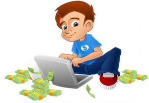 How To Start A Blog Make Money Blogging Step By Step Guide - young man making money from laptop