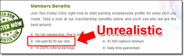 Two Dollar Click Income Claims