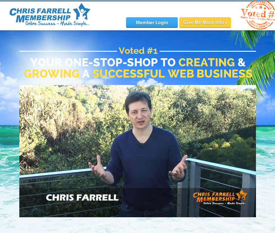 Chris Farrell Membership Website Screenshot