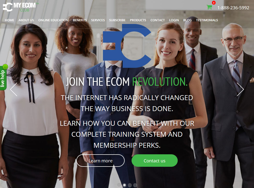 My Ecom Club Website Screenshot