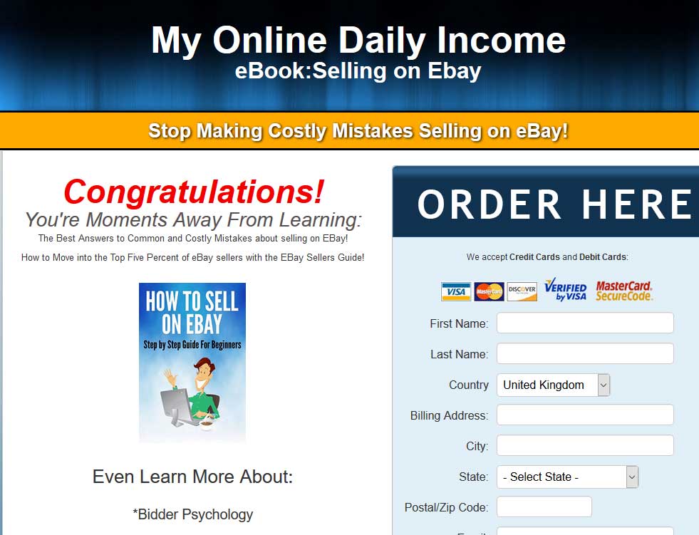 My Online Daily Income Website Screenshot