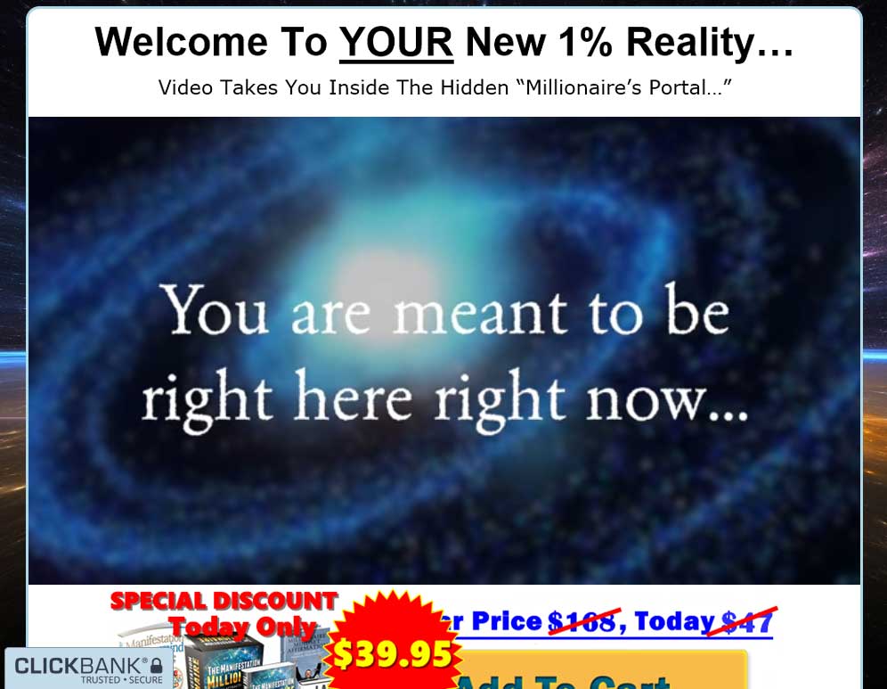 The Manifestation Millionaire System Website Screenshot