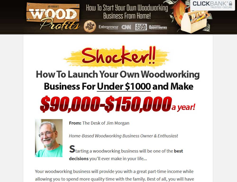 Wood Profits Website Screenshot