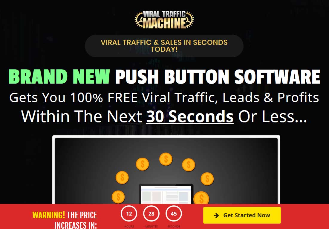 Viral Traffic Machine Website Screenshot