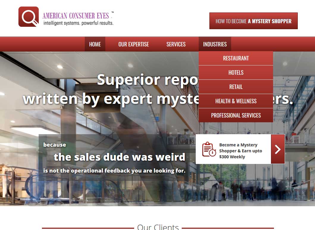 American Consumer Eyes Website Screenshot