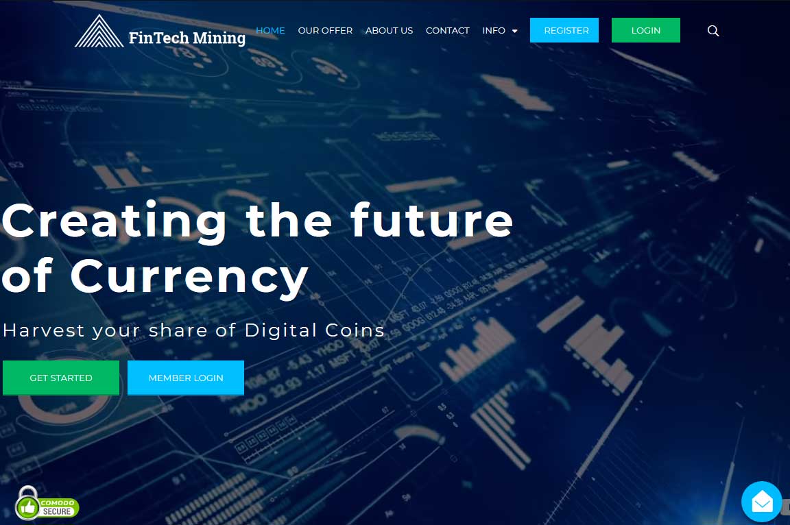 FinTech Mining Website Screenshot