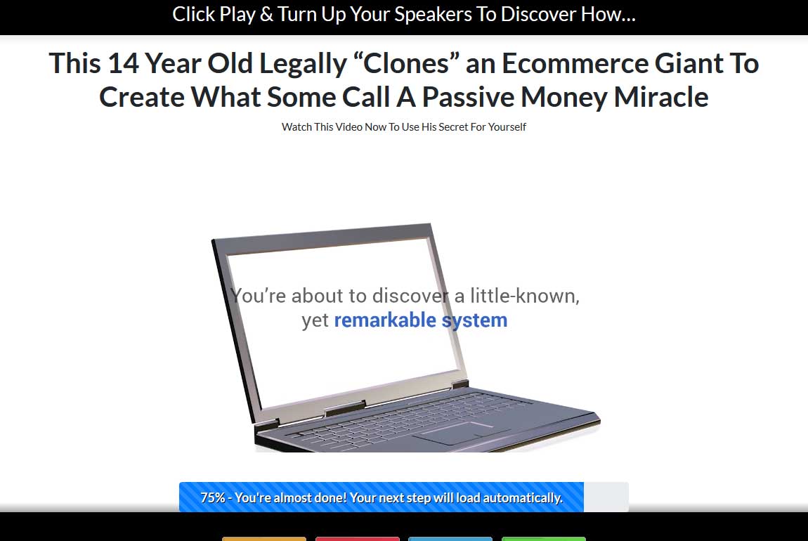 Passive Money Miracle System Website Screenshot