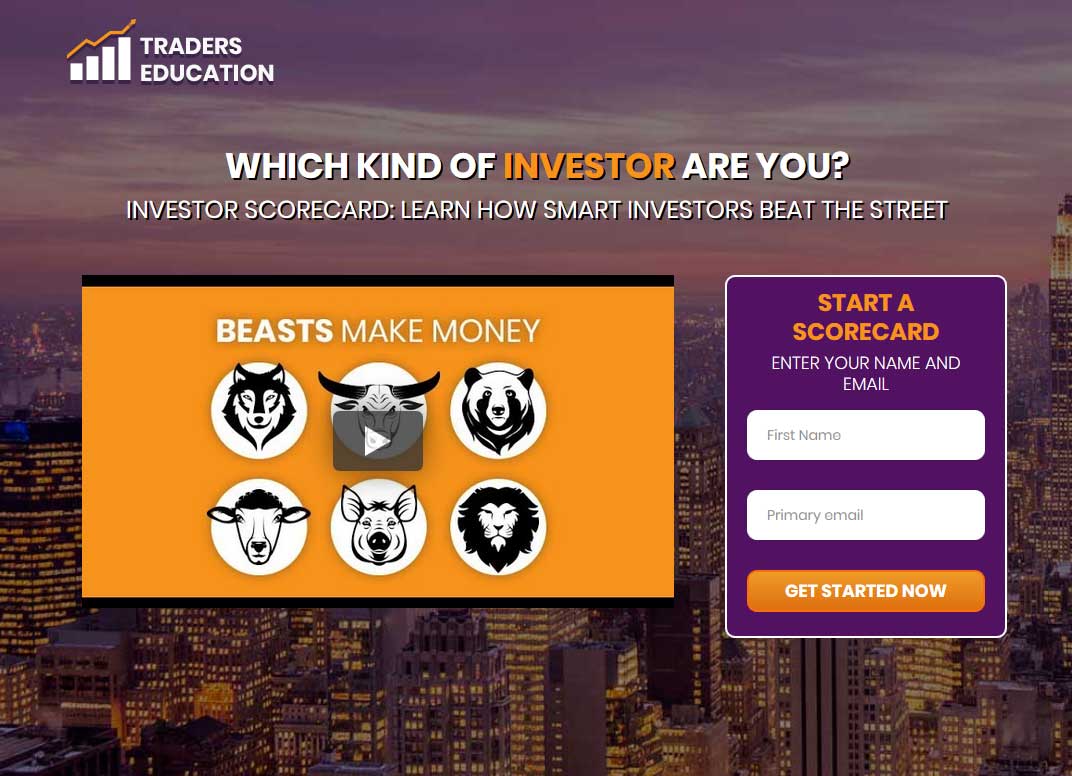 Traders Education Website Screenshot