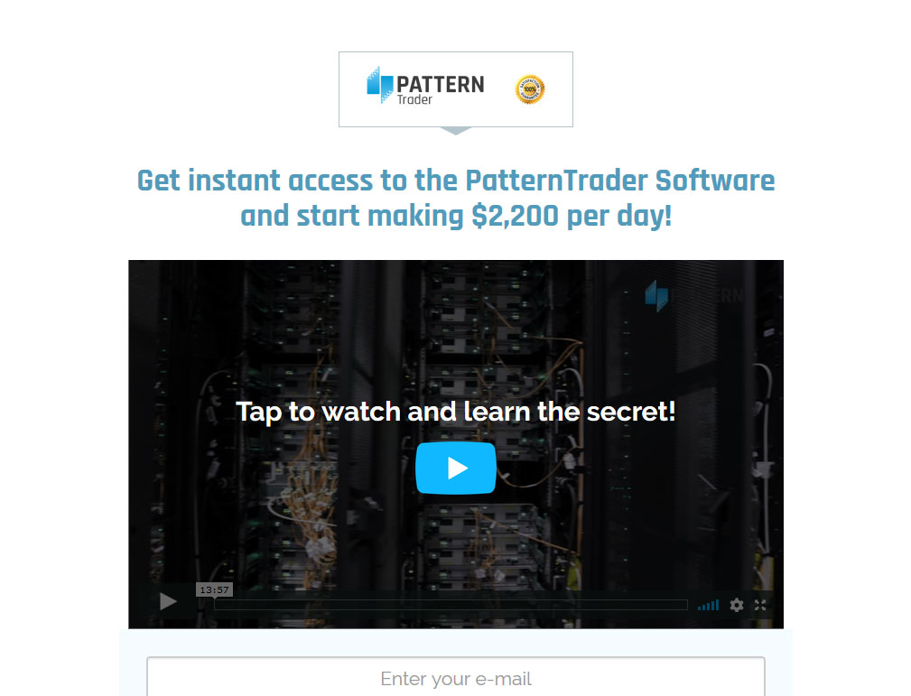 Pattern Trader System Website Screenshot