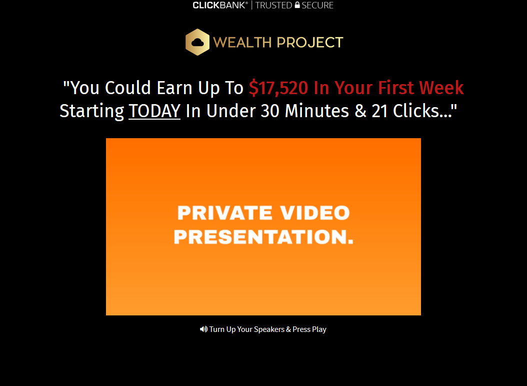 Wealth Project System Website Screenshot