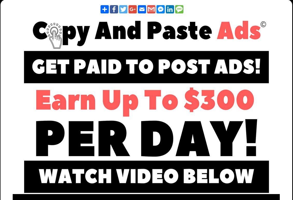 Copy And Paste Ads System Website Screenshot