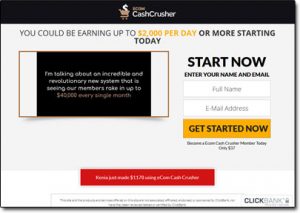 Ecom Cash Crusher System Website Screenshot