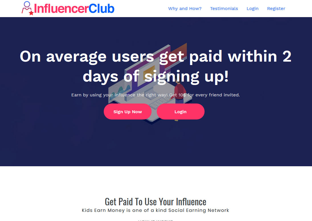 InfluencerClub.co Website Screenshot