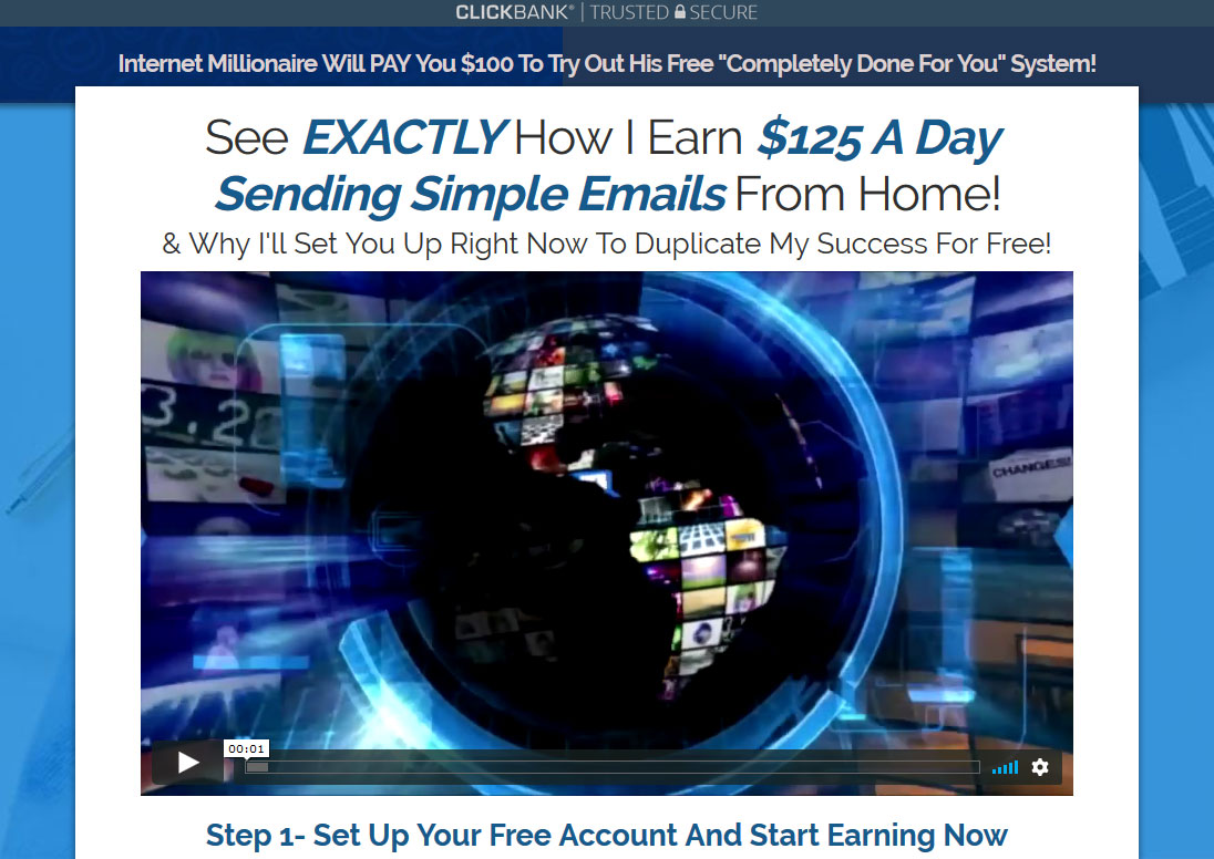 Instant Email Empire System Website Screenshot