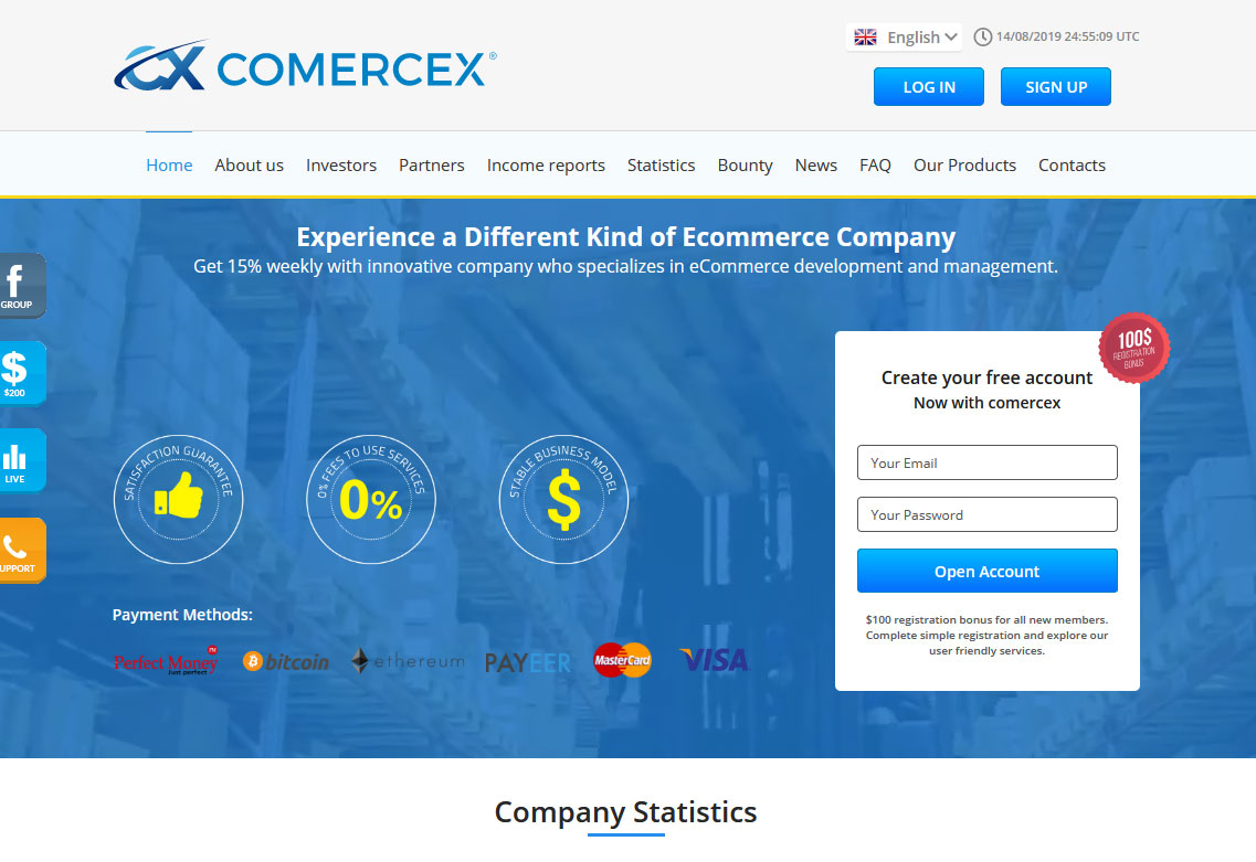 Comercex Website Screenshot