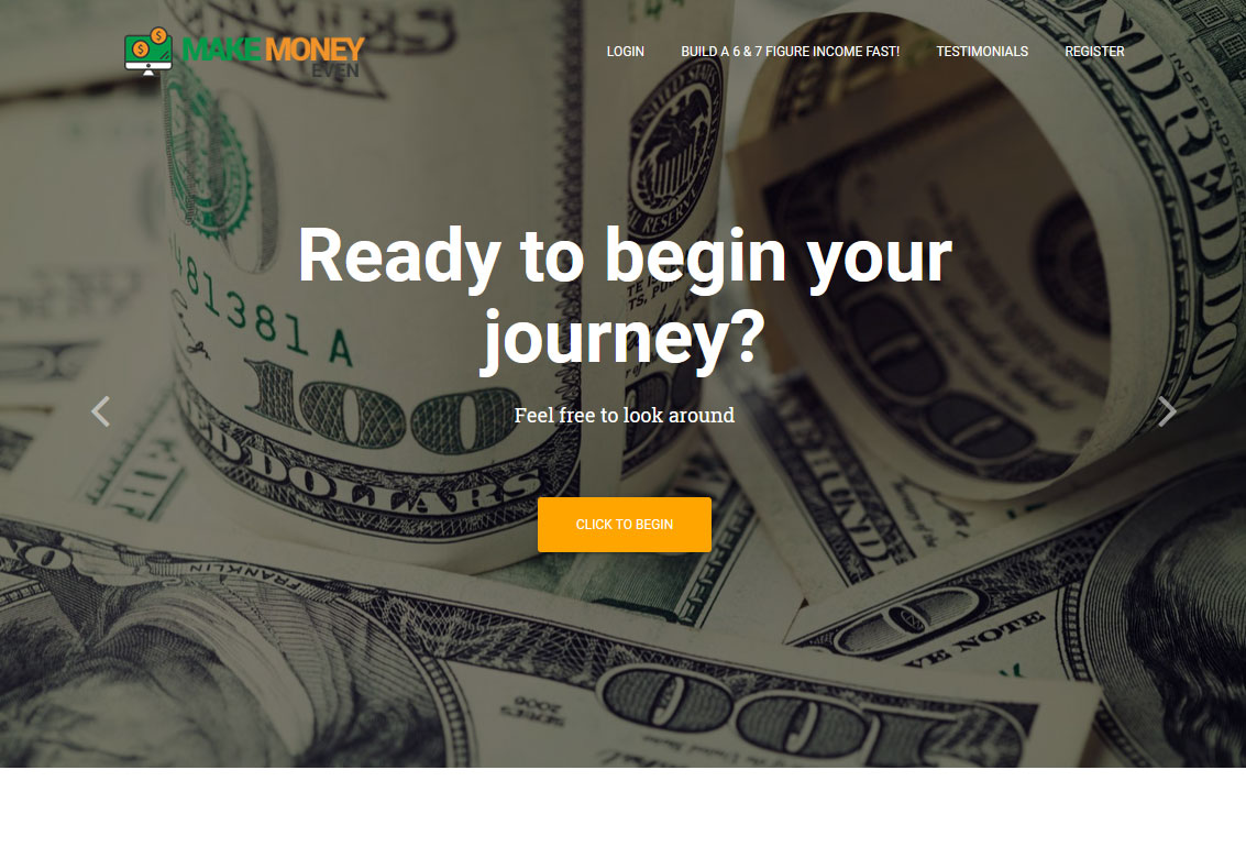 Make Money Even System Website Screenshot