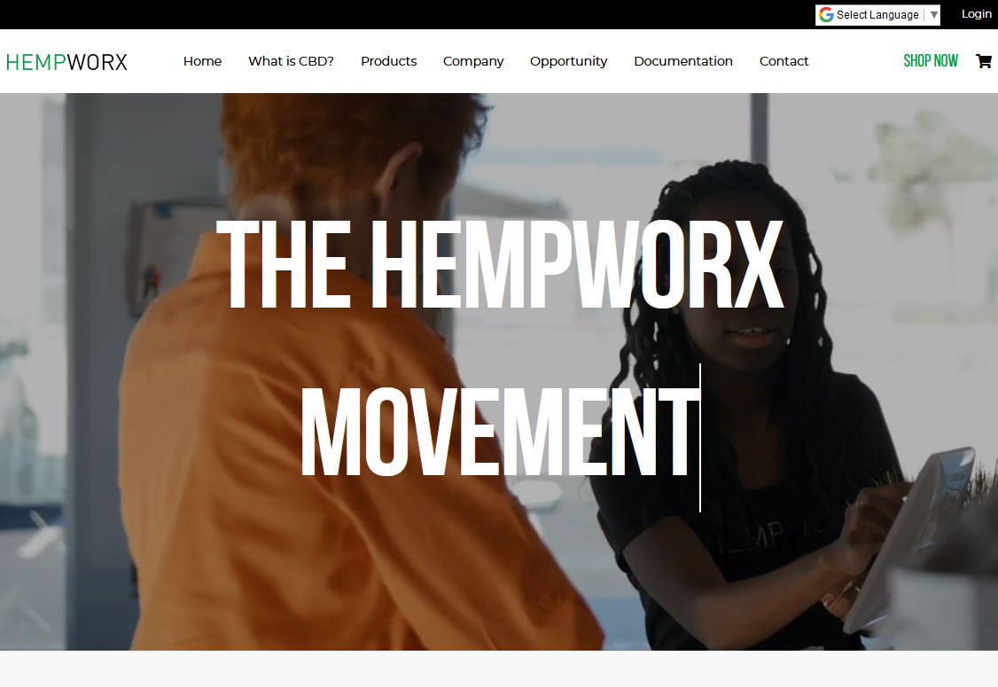 HempWorx Website Screenshot