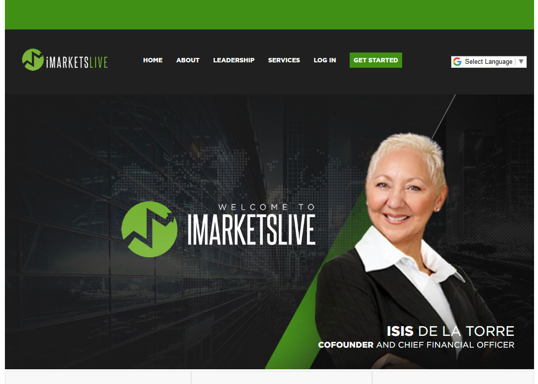 iMarketsLive Website Screenshot