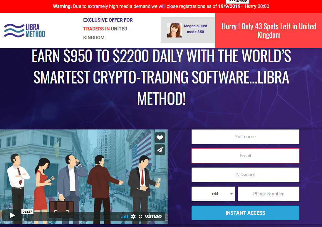 Libra Method App Website Screenshot