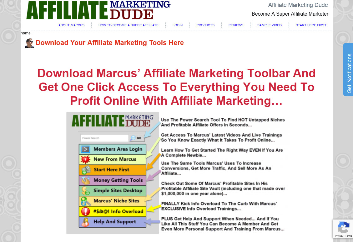 Affiliate Marketing Dude Website Screenshot