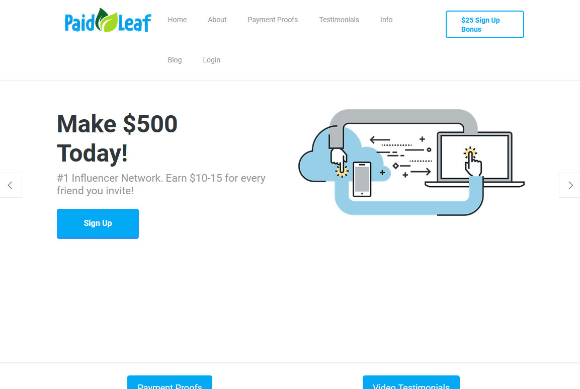 PaidLeaf Website Screenshot