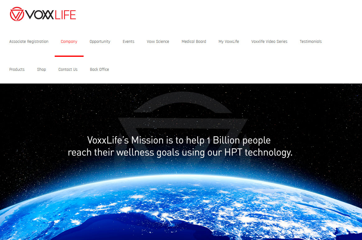 VOXXLife Website Screenshot