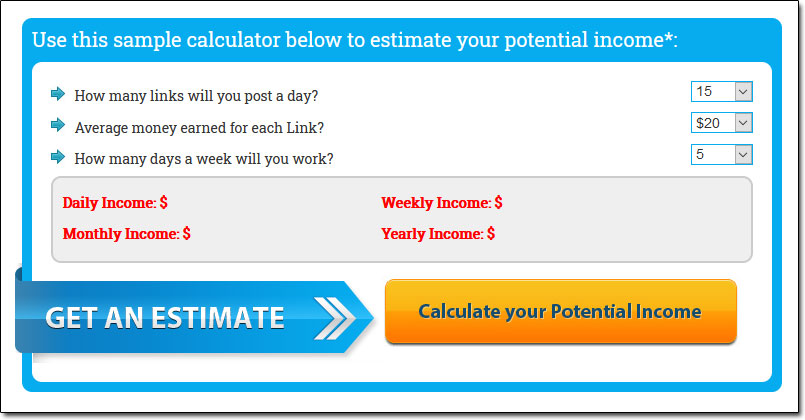 Rapid Profit Package Income Calculator